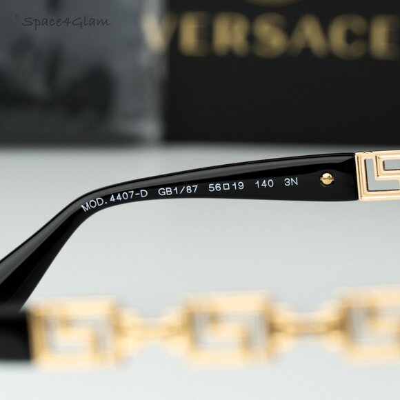 Versace Women Sunglasses Black Grey Butterfly VE4407D GB1/87 NEW AUTHENTIC